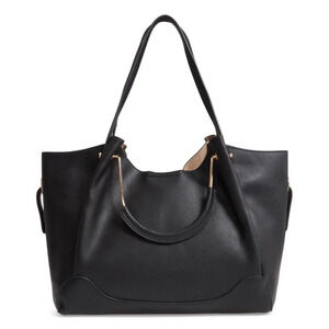 Sondra Roberts Faux Leather Satchel Handbag Purse